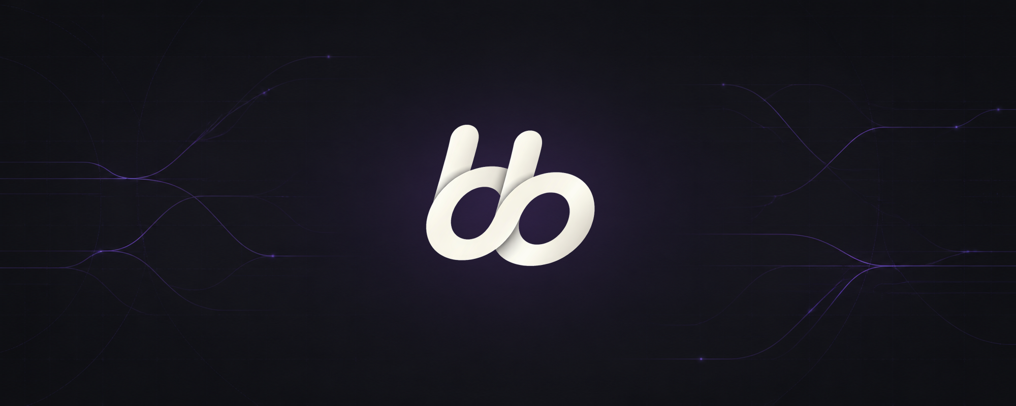 The bb logo on a dark grid